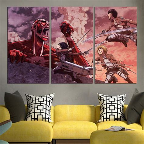 Attack On Titan Season 3 Wall Art Canvas Canvas Wall Art Wall Art Art