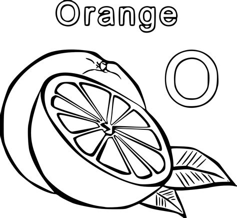 color orange coloring page coloring home