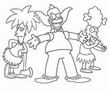 Simpsons Krusty Clown Fur Wohnkultur sketch template