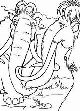 Coloring Ellie Ice Age Pages Manny Popular Getdrawings sketch template
