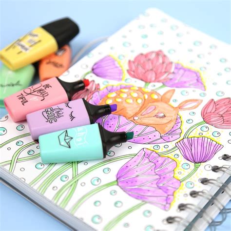 color  highlighters creative planner pastel highlighter