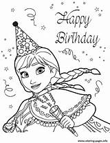 Birthday Party Coloring Colouring Anna Pages Printable sketch template