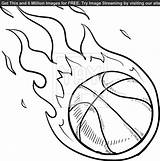 Baloncesto Flaming Colorear Basquetbol Baseball Basquet Lapiz 1210 Pelota Hoop Colorarty sketch template