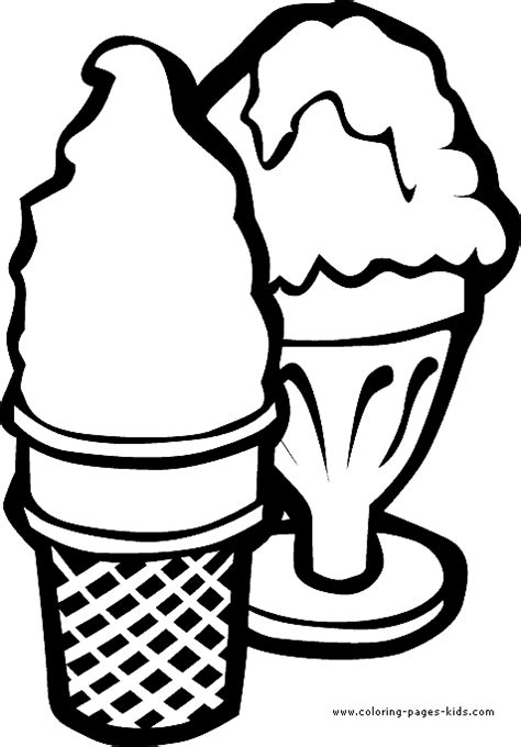 ice creams color page