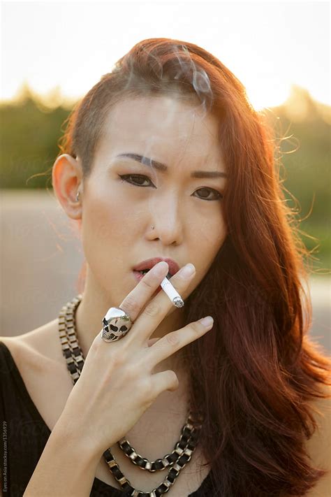 Asian Smoking And Spreads Her Cunt Hot Sex Picture