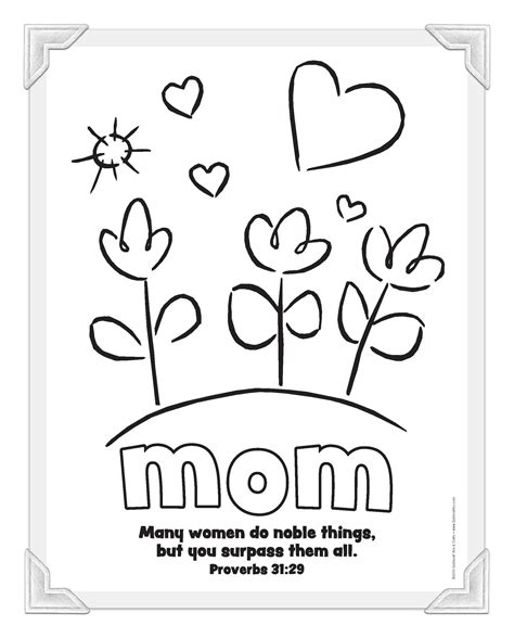 religious mothers day coloring pages  getdrawings