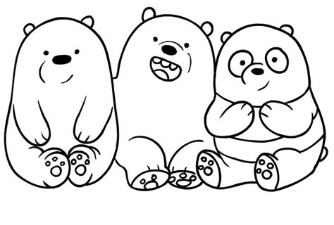 bare bears coloring pages visual arts ideas