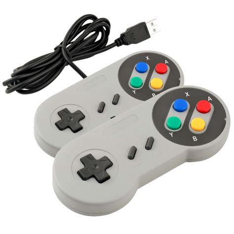 super nintendo style usb snes retro game controller pack   phipps electronics