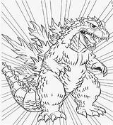 Godzilla Coloring Pages Kids Printable Via sketch template