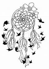 Coloring Mandala Dreamcatcher Pages Getdrawings sketch template
