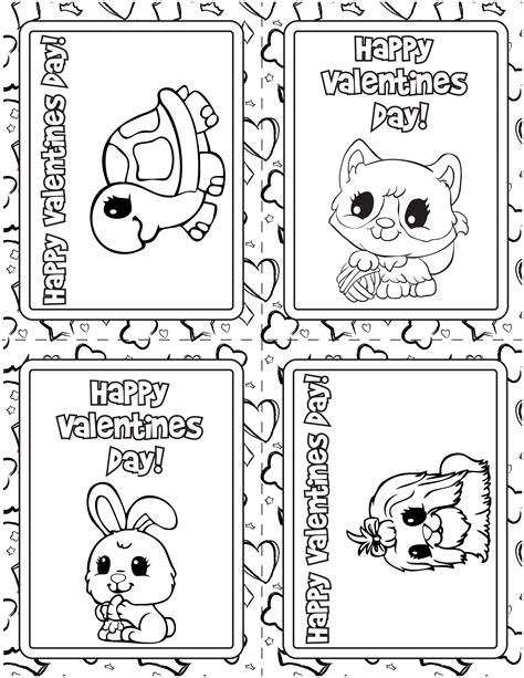 printable valentine cards  color printable valentine cards