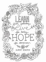 Coloring Pages Quote Quotes Inspirational Printable Adult Color Disney Colouring Good Einstein Printables Floral Albert Simple Kids Choose Board Re sketch template