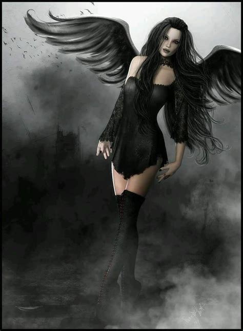 pin  charmaine smit  fantasy art gothic angel beautiful dark art dark angel
