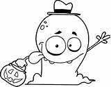 Fantome Goofy Bonbons Fantasma Tonto Ghost Duch Coloring Duszek Cukierek Kolorowanka Fantasmas sketch template