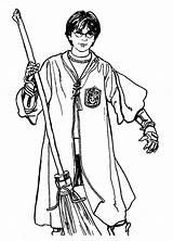 Potter Harry Pages Hogwarts Coloring Getdrawings sketch template