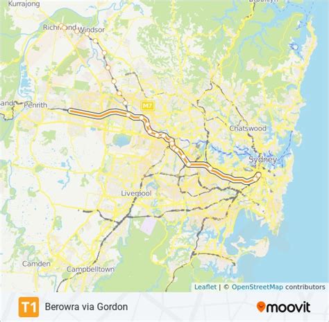 route schedules stops maps berowra  gordon