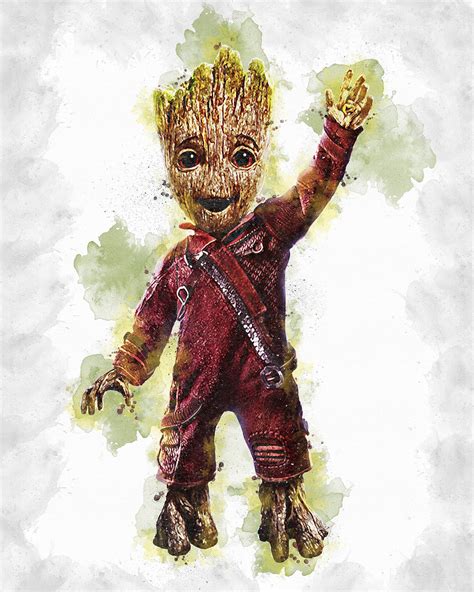 baby groot baby groot poster marvel poster guardians  etsy marvel