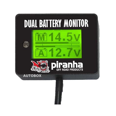 dual battery monitor displays  main  aux  battery volts  volts wd autobox