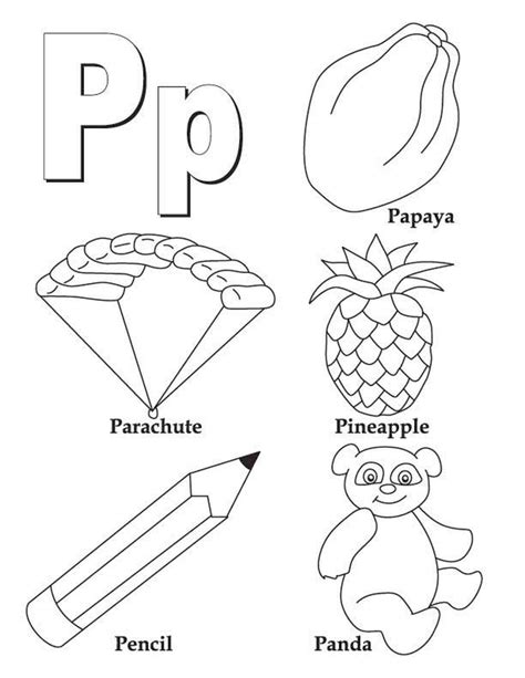letter p coloring pages plma