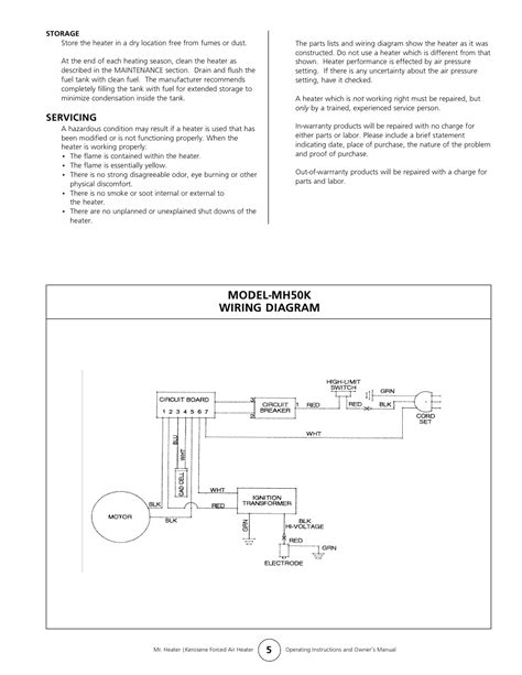 model mhk wiring diagram  heater mhk user manual page