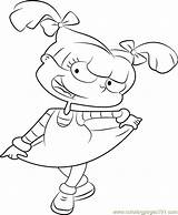Coloring Rugrats Angelica Pages Pickles Coloringpages101 sketch template