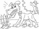 Coloring Dog Edupics Angry sketch template