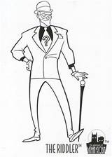 Pages Riddler Coloring Batman Animated Template Joker Penguin sketch template