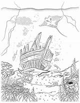 Coloring Pages Oceana Adult Shipwreck Perre Van sketch template