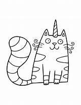 Caticorn Tabby sketch template