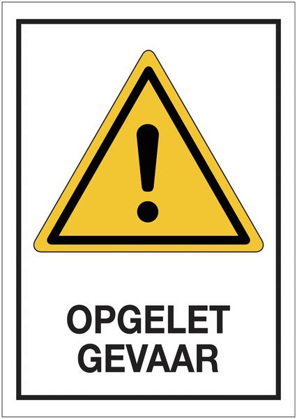 waarschuwingsborden en stickers opgelet gevaar seton belgie