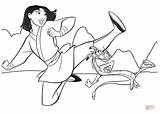 Coloring Pages Mulan Silhouettes sketch template
