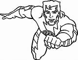 Man Captain Coloring Flying Wecoloringpage Pages sketch template
