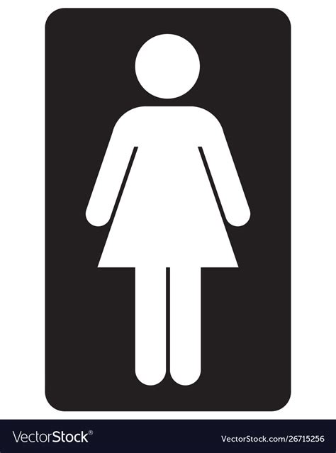 female bathroom sign royalty  vector image