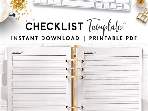 list template bundle printable lists