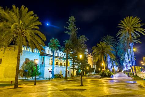palma de mallorca  night plaza de major majorca spain stock image image  christ history
