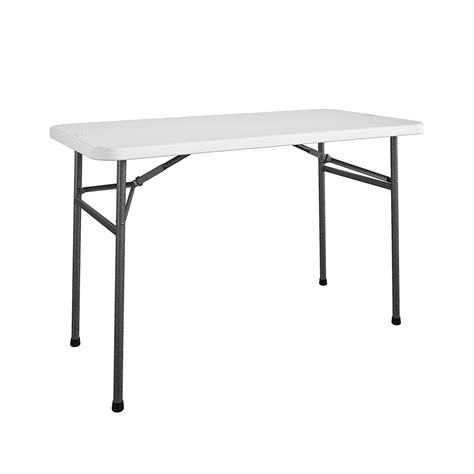 cosco  ft straight folding utility table white indoor outdoor