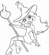 Coloring Witch Pages Halloween Printable Wicked Drawing Print West Kids Beautiful Colouring Color Draw Drawings Sheets Hairdresser Book Simple Wizard sketch template
