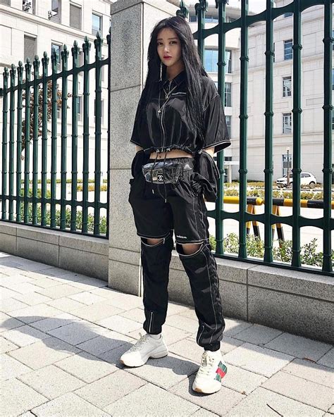 Undefined Womensfashionedgyblackandwhite Korean Street Fashion