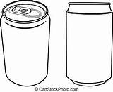 Clipart Vector Outline Beverage Soda Blank Stock Illustration Clip Tin Cans Illustrations Bucket Canstockphoto Drawings sketch template