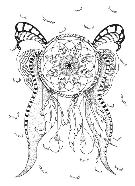 printable dream catcher coloring pages printable templates