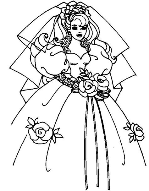 wedding coloring page  barbie coloring pages barbie coloring