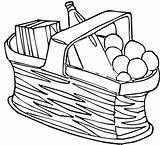 Picnic Basket Food Coloring Netart sketch template