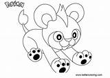 Litleo Coloring Pokemon Pages Kids Printable sketch template