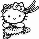 Kitty Hello Coloring Pages Colouring Ballerina Visit Decal Ballzbeatz Sticker Kids sketch template