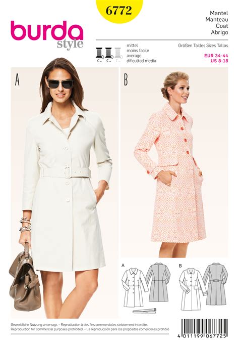 35 Designs Burda Sewing Coat Pattern Ezmiafarhana