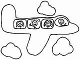 Coloring Transportation Plane Cartoon Pages Cliparts Kids Printable Clipart Favorites Add sketch template