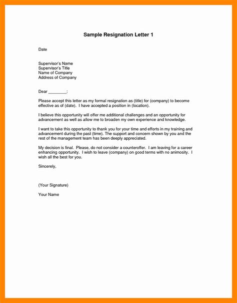 resignation letter effective immediately fresh  official resignation