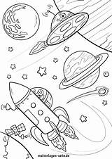 Planeten Raumschiff Ausmalbilder Weltraum Malvorlage Ausmalbild Weltall Rakete Raumschiffe Planets Spaceship Kinderbilder Ganzes sketch template
