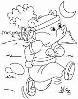 Running Coloring Pages Color Bear Race Results Printable Getcolorings sketch template