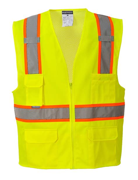tone high visibility mesh vest portwest iwantworkwear